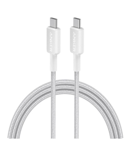 ANKER 322 USB C TO USB C BRAIDED CABLE WHITE A81F5H21