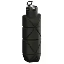 PORODO LIFESTYLE FOLD FLAT LEAKPROOF SILICONE BOTTLE BLACK