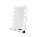 مرآة زينة هوليوود بإضاءة من بورودو لايف ستايل - أبيض/ذهبي وردي