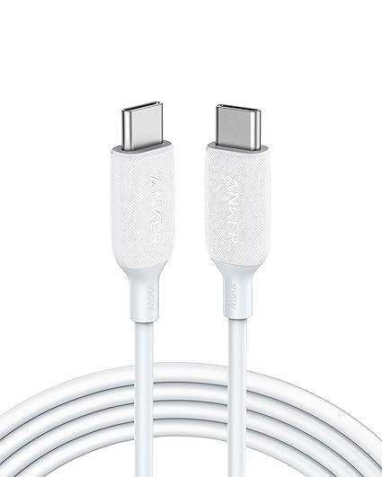 Anker PowerLine III Usb-C To Usb-C 100W 2.0 Cable 6ft White