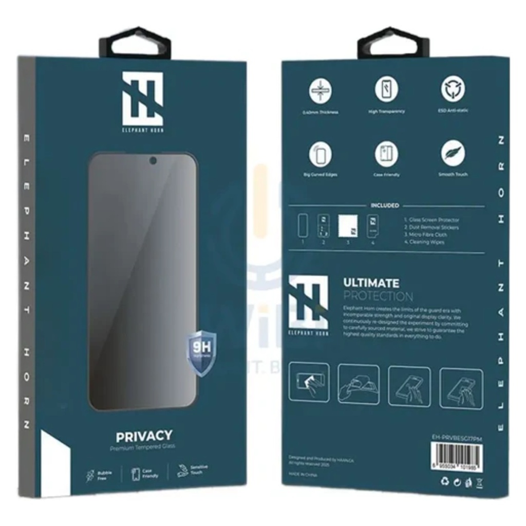 Elephant Horn Tempered Glass for Apple iPhone 17 Pro – Privacy