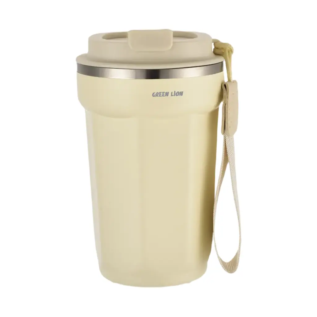 Green Lion Vaccum Mug Stainless Steel Insulated Bottle 380mL - Beige
