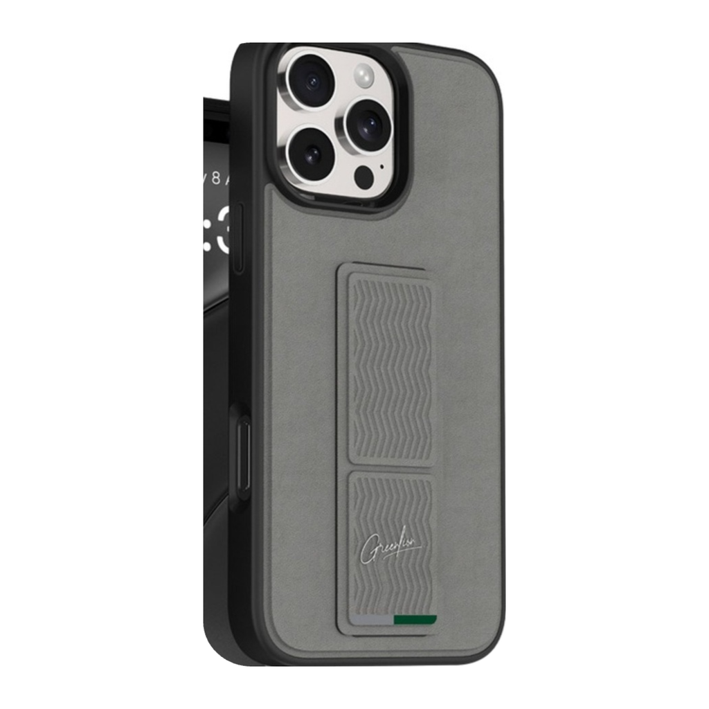 Green Lion Grip-X Kickstand Case for iPhone 16 Pro Max – Gray