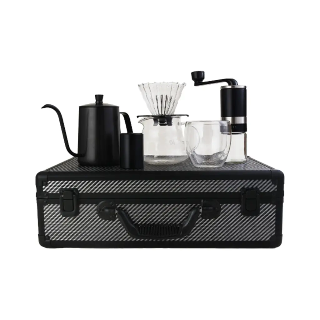 Coffee Travel Set 9-In1 Outdoor Camping Pour Over Portable Coffee Maker & Storage Box