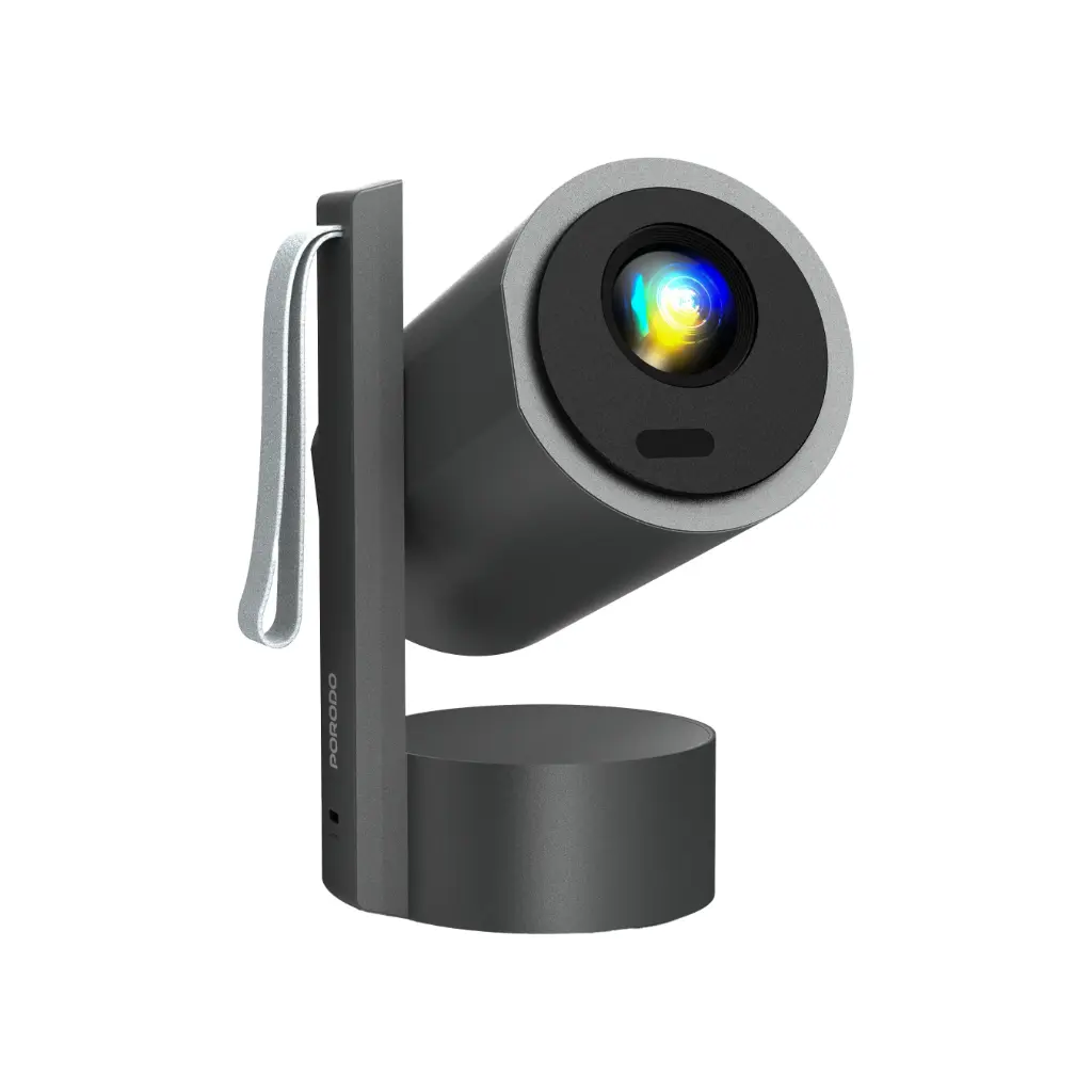 Porodo Full HD Portable Smart Projector with Auto-Focus &  2 Hrs Battery Life  - Gray