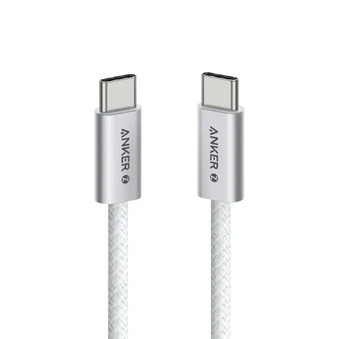 أنكر كابل زولو من USB-C إلى USB-C بقدرة 240 واط – أبيض