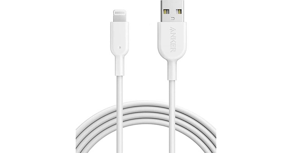 ANKER POWERLINE II LIGHTNING CONNECTOR 6FT WHITE