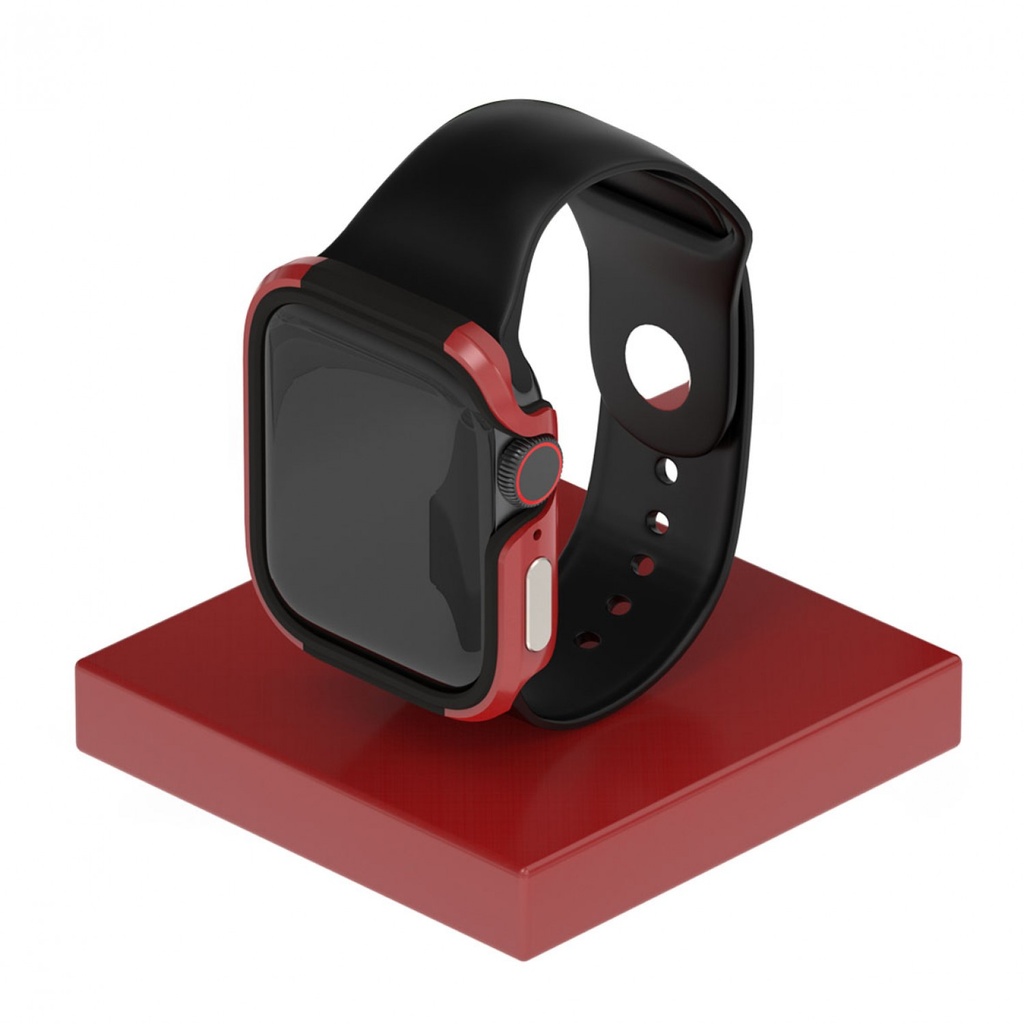 Green Lion Iron Shield Case for Apple Watch 44mm - Red