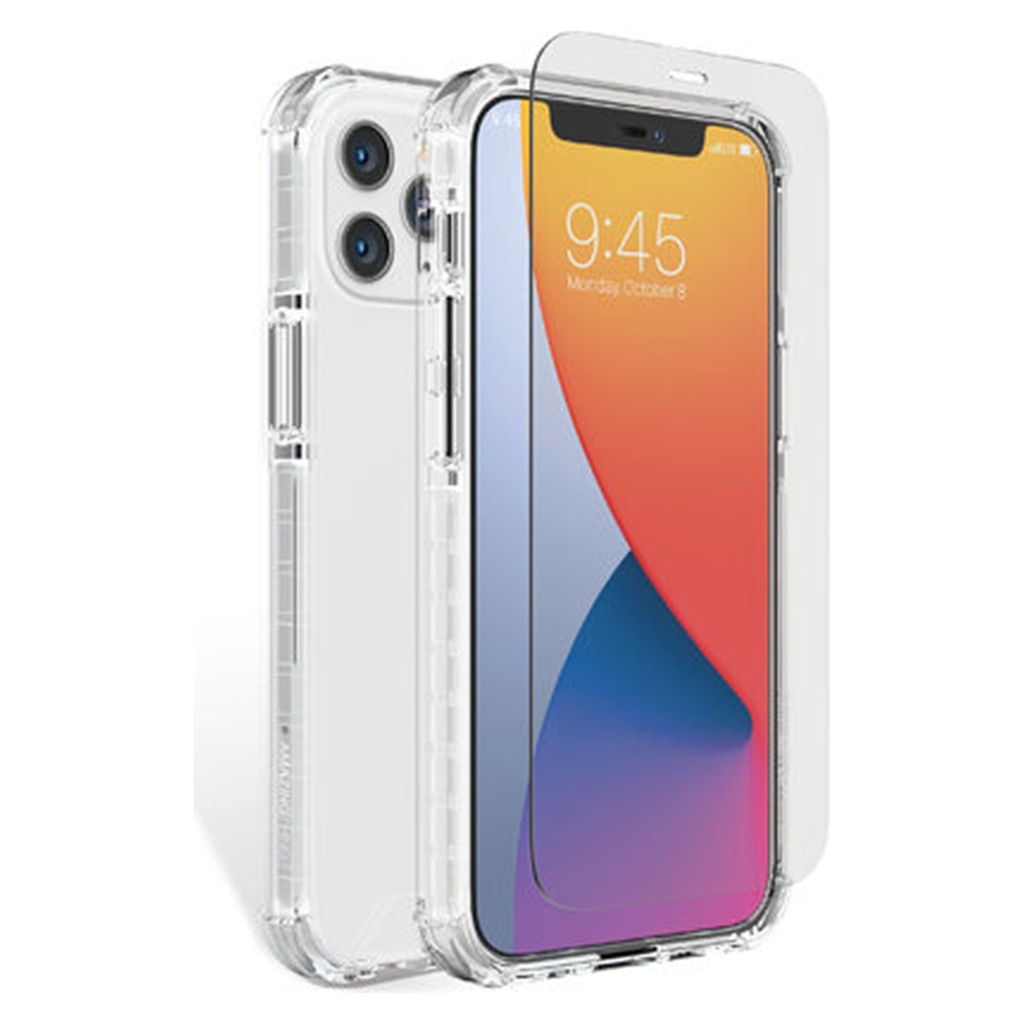 At Novoboost 3m Drop Proof Case with Glass for iPhone 12 Pr