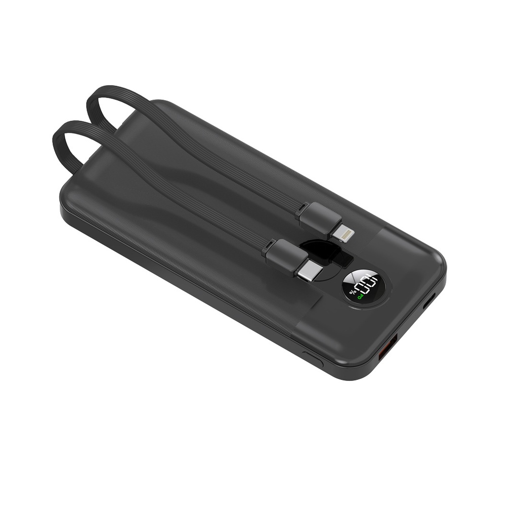بورودو باور بانك بسعة 10000 ملّي أمبير ساعة مع منفذي USB-C وUSB-A