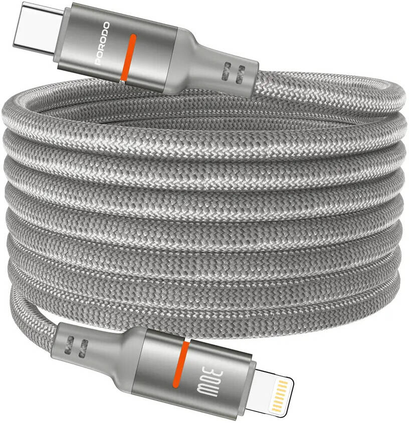 بورودو كابل USB-C إلى لايتنينغ مغناطيسي مجدول بقدرة 30 واط