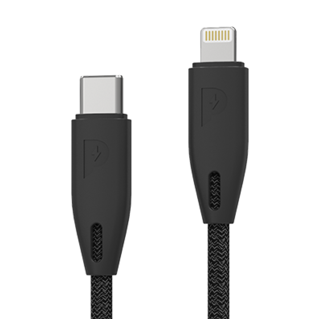 POWEROLOGY BRAIDED USB-C TO LIGHNING 1M BLACK