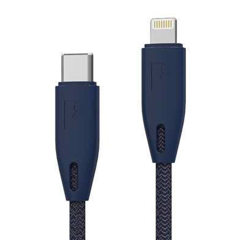 باورولوجي كابل مجدول USB-C إلى لايتنينغ بطول 1 متر – أزرق