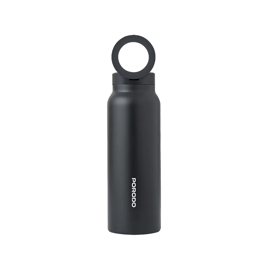 Porodo Lifestyle Magnetic Mount Water Bottle - Black