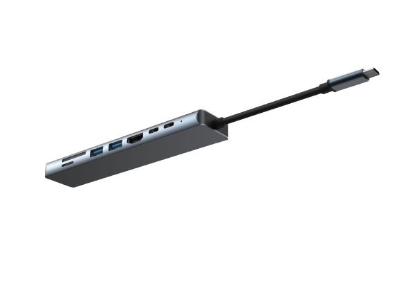 موزع USB-C متعدد الوظائف من جرين ليون بدقة 4K - رمادي