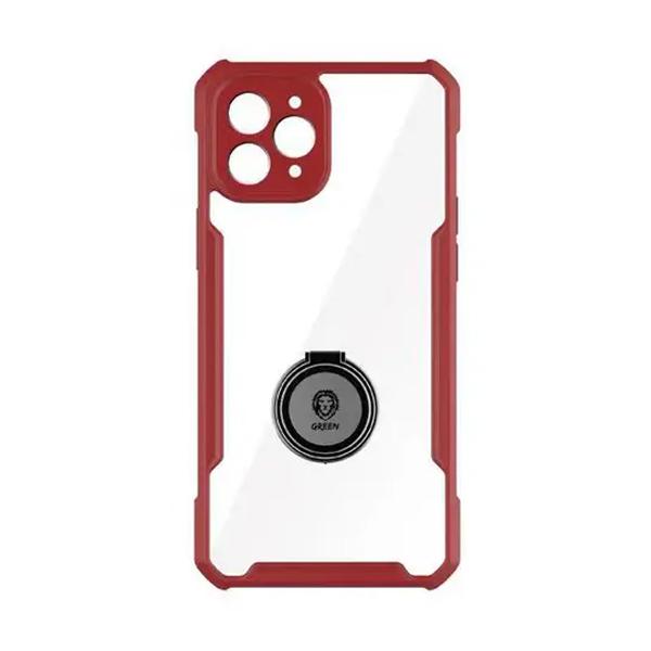 Green Lion Stylishly Tough Shockproof Case With Ring For Iphone 11 Pro Max - Red