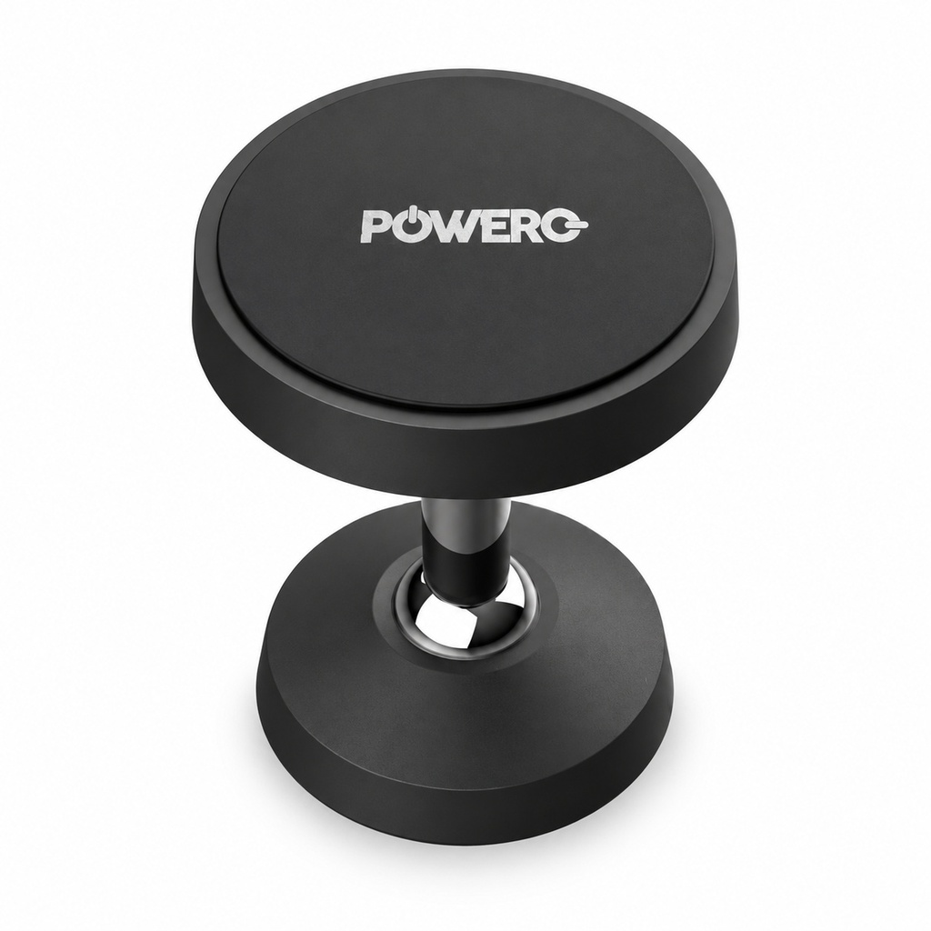 Powero+ Mini MagSafe Car Mount, 360° Rotation – Black