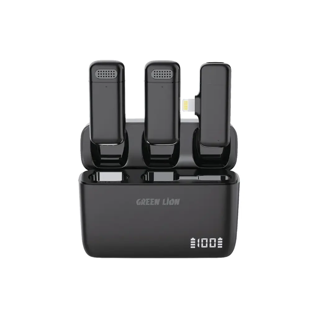 Green Lion Duo Cast Wireless Lightening Microphone - Black