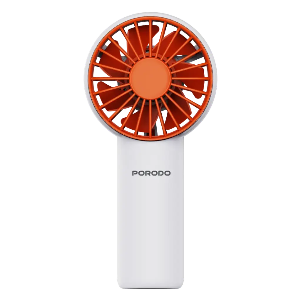 Porodo Lifestyle Chillo Rechargeable Handy Fan with 6 hours Battery Capacity - White