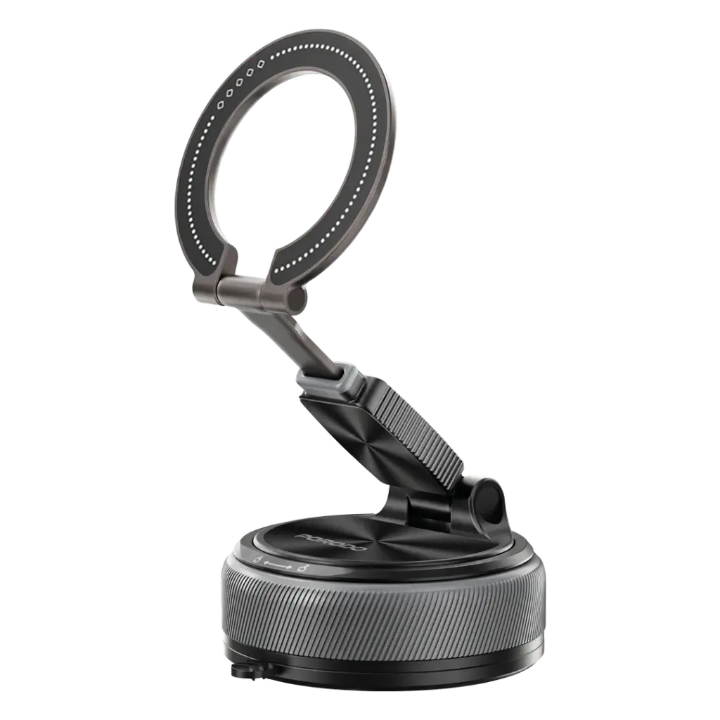 Porodo 2-in-1 MagSafe Car Mount & Phone Stand - Black