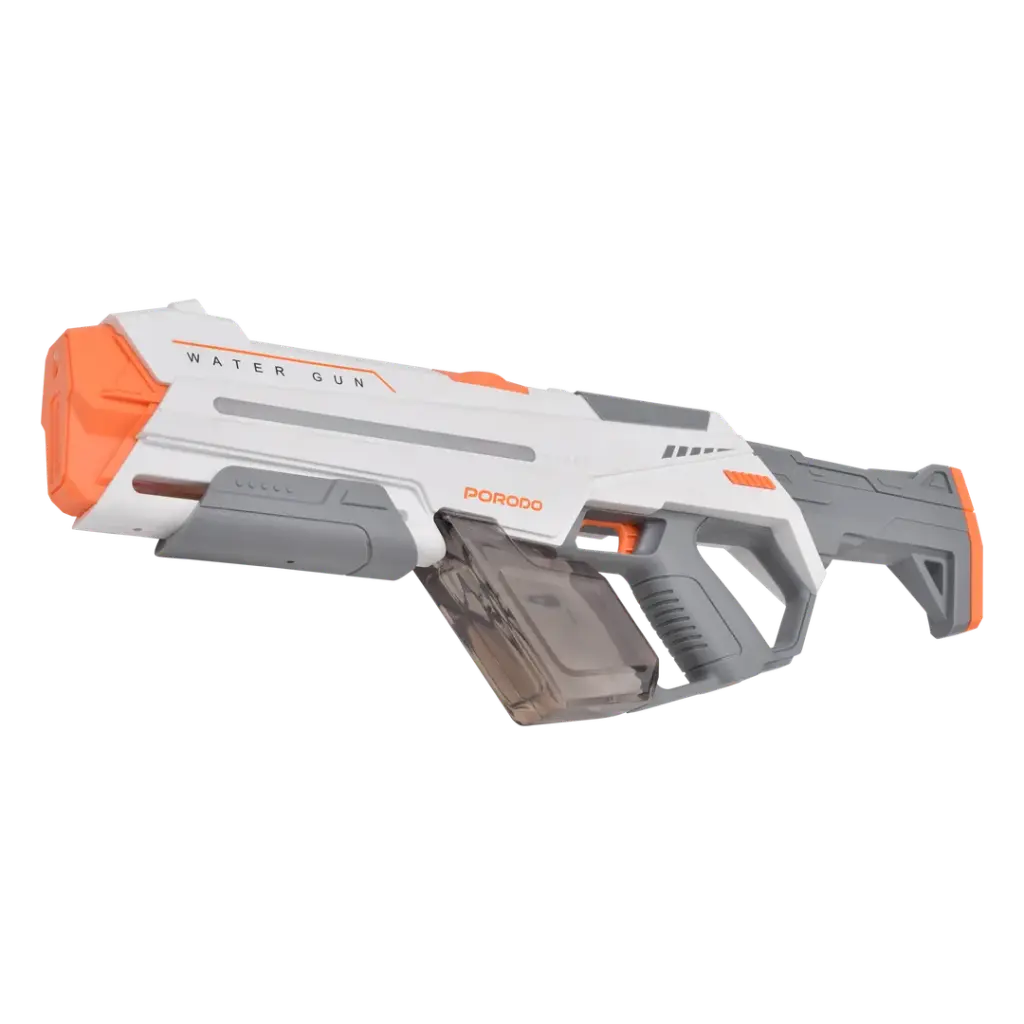 Porodo Captain Splash Electric Suction Power Water Gun with 350ml Water Tank Capacity - White