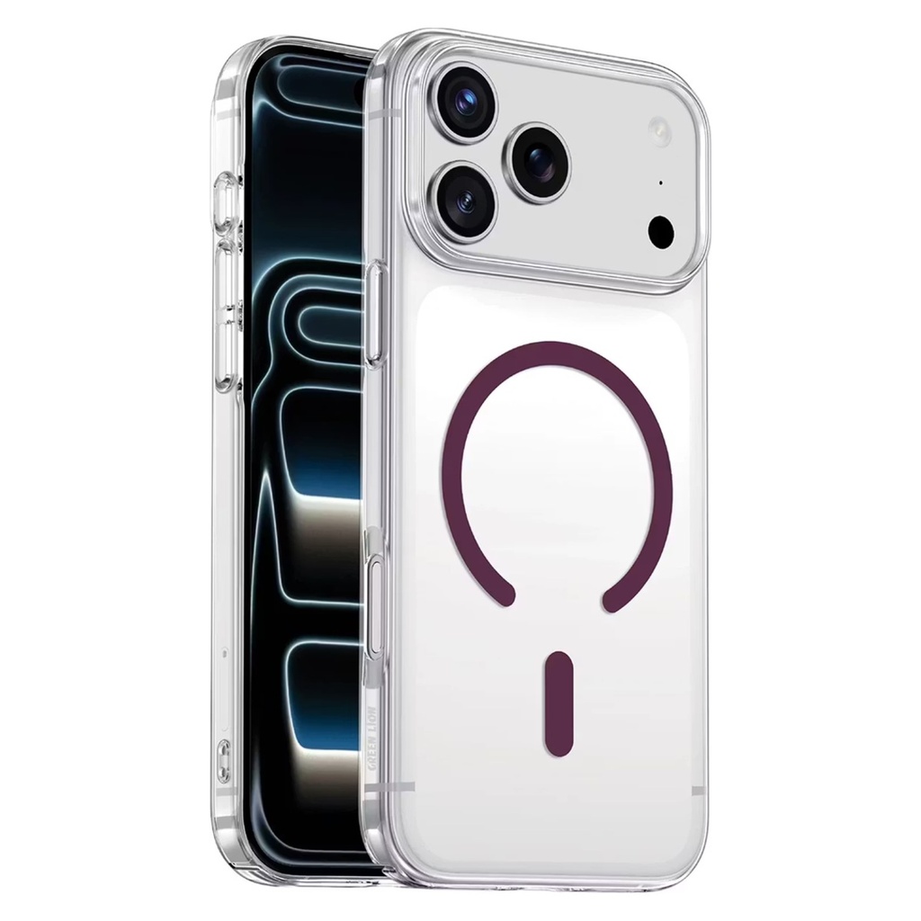 Green Lion Coral Delgado Case for iPhone 18 Pro and 17 Pro – Burgundy