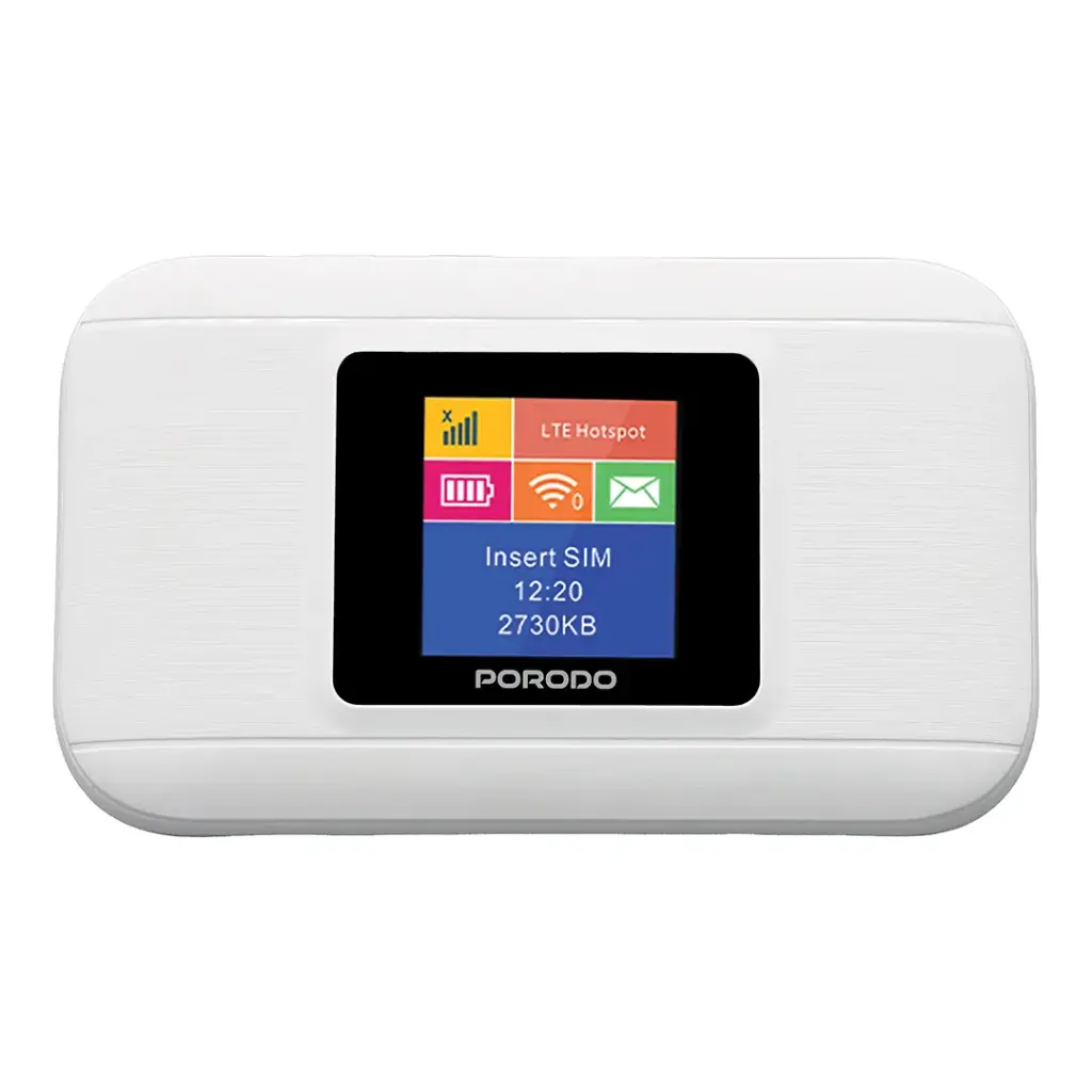 Porodo Nexfi 4G LTE Portable Wi-Fi Router 3000mAh - White