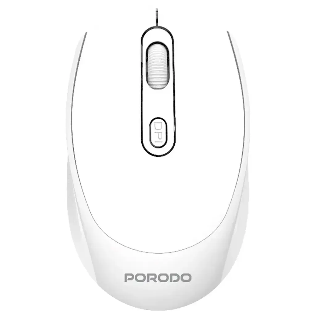 Porodo 2.4GHz & Bluetooth Dual-Mode Rechargeable Mouse, 300mAh