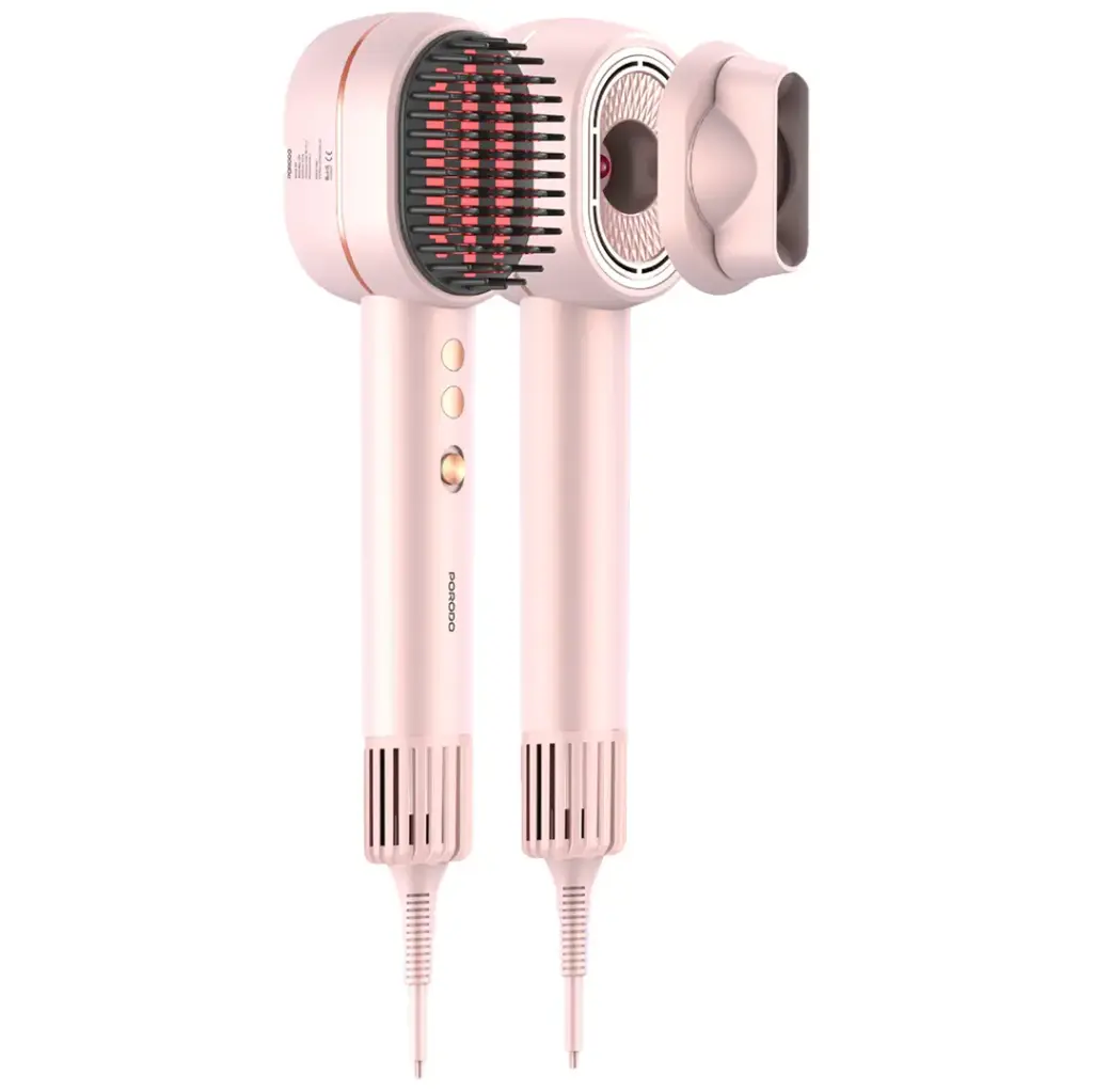 Porodo Lifestyle 2-in-1 Hair Straightener & Dryer - Pink