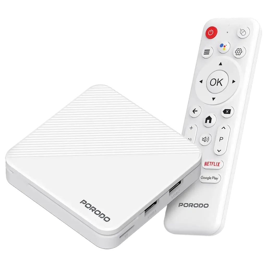 Porodo EchoBox 4K Android TV Box, 2GB + 16GB