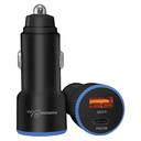 Porodo Blue Graz 45W Dual-Port Car Charger with USB-C to USB-C Cable