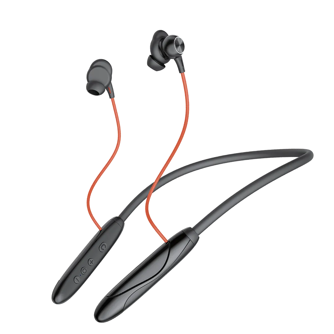 Porodo Soundtec Echo Flex Magnetic Wireless Neckband – Black