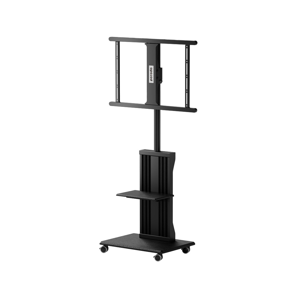 Porodo TV Floor Stand with Wheels for 32–75 inch Screens – Black