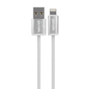 Porodo Woven Braided USB-A to Lightning Cable 1.2m – White