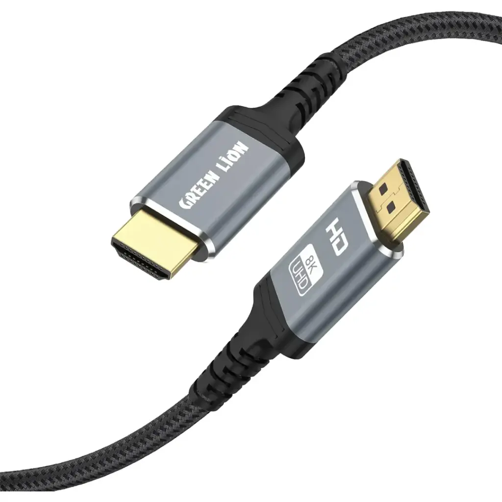 Green Lion HDMI 2.1 Braided Cable, 8K, 3m - Black