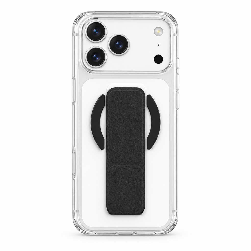 Green Lion MagSafe Leather Grip Case for iPhone 18/17 Pro - Black