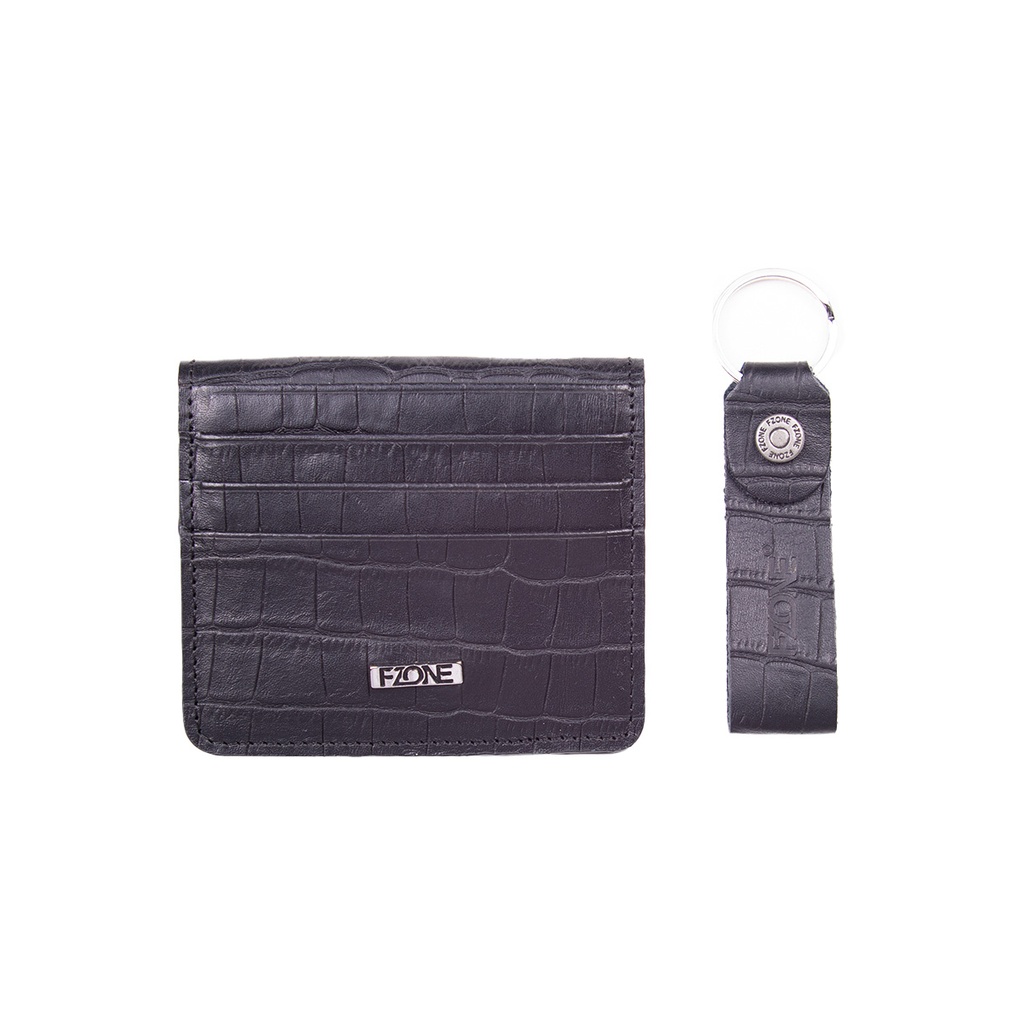 FZONE -Bifold Slim wallet genuine leather - Black