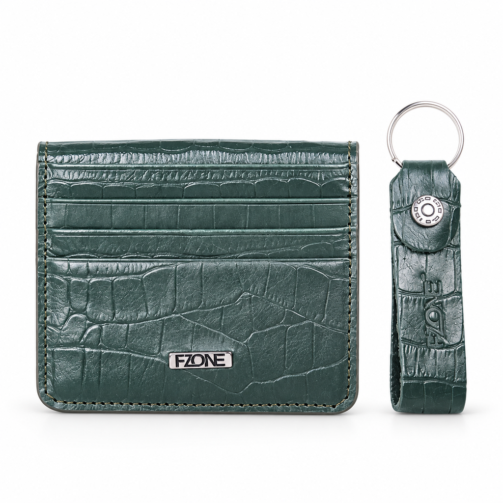 FZONE -Bifold Slim wallet genuine leather - Green
