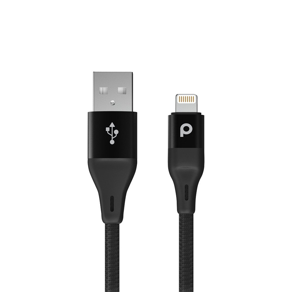 Porodo Aluminum Braided USB-A to Lightning Cable 2.2M 2.4A
