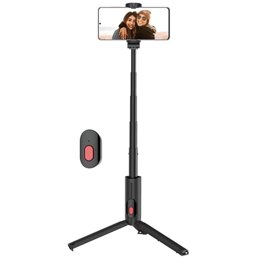 Porodo PD-USLFTRI-BK Bluetooth Selfie Stick with Tripod Black