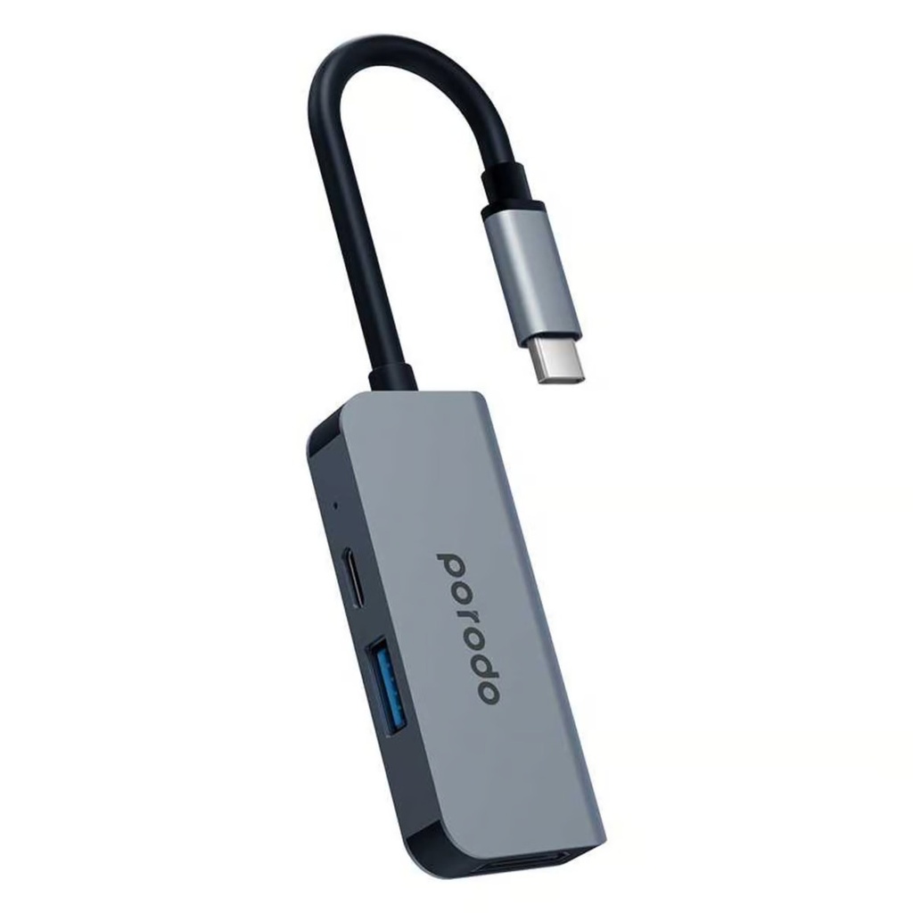 بورودو موزّع USB-C ‏3 في 1 مع HDMI ‏4K وUSB 2.0