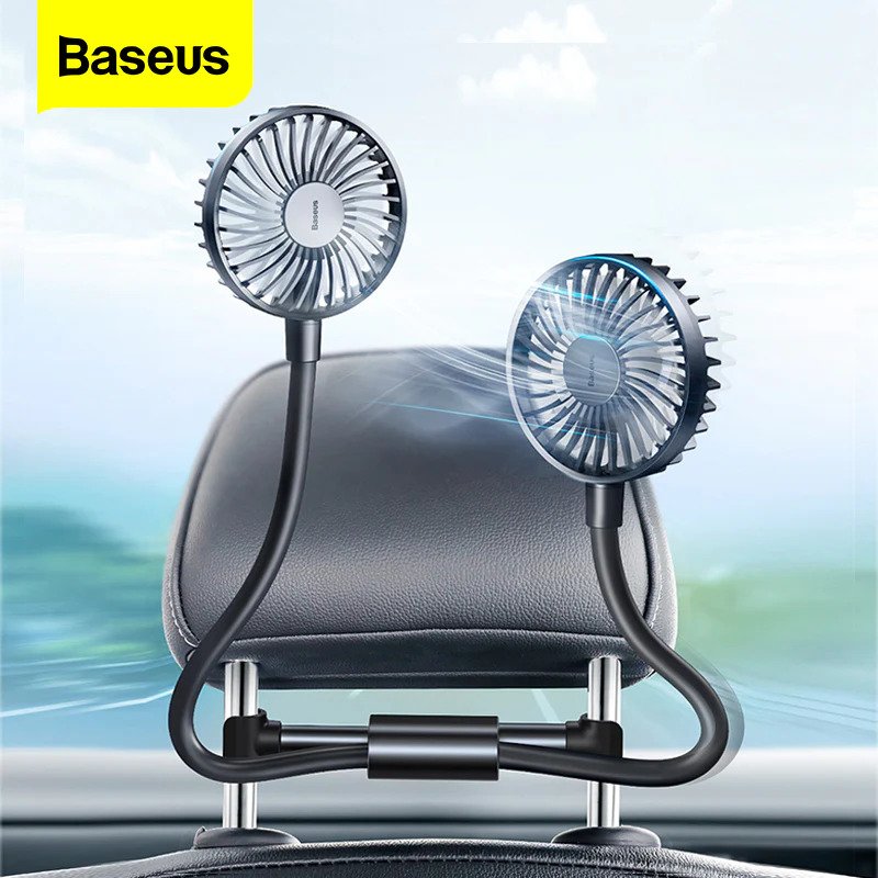 Baseus Blustery Car Two-headed Fan 360 Degree Air Cooling