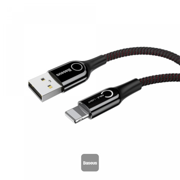 Baseus C-Shaped Light Intelligent Power-Off Lightning Cable 1M