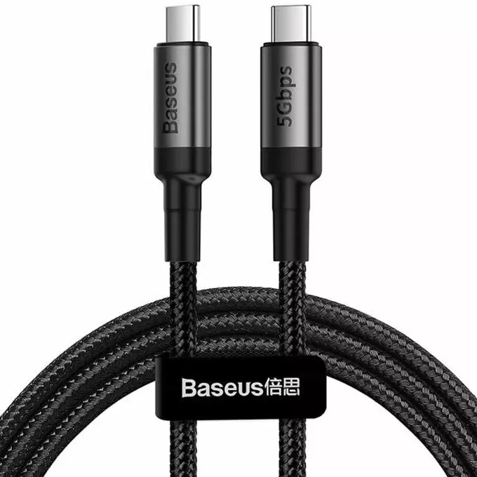 بيسوس كابل Cafule USB-C بشحن PD3.1 Gen2 حتى 60 واط (20 فولت/3 أمبير)، بطول 1 متر