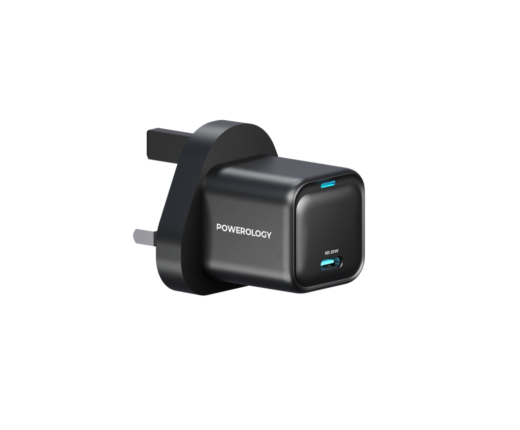 Powerology Ultra-Compact GaN Charger - Black