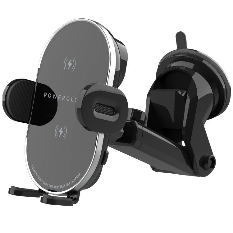 Powerology 3 in 1 Fast Wireless Car Charger Mount Holder