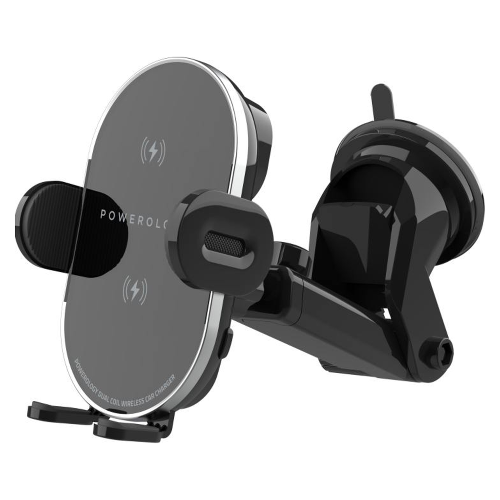 Powerology 3-in-1 Fast Wireless Car Charger Mount