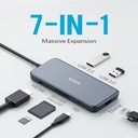 باورولوجي موزع USB-C، 11 في 1، مع VGA وإيثرنت وHDMI