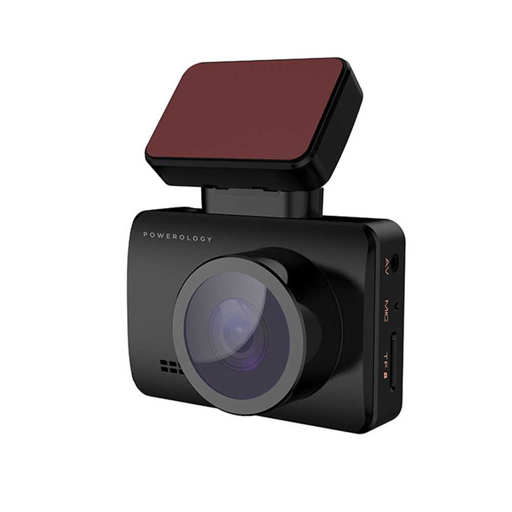 باورولوجي كاميرا سيارة Dash Camera Pro بدقة 1080p مع GPS وواي فاي وزاوية رؤية واسعة تغطي أربعة مسارات