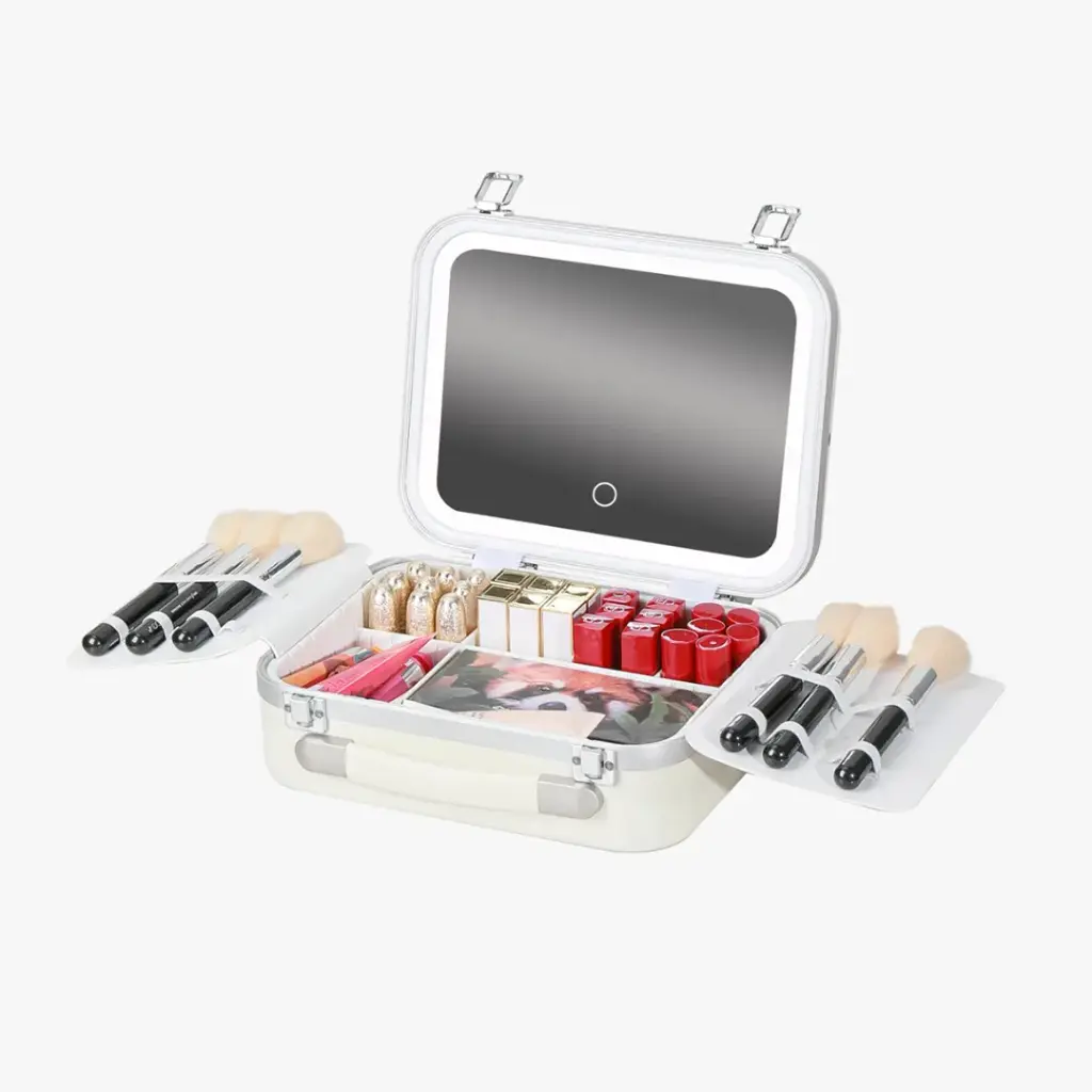 Green Lion Fest Makeup Bag - White